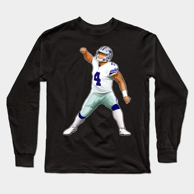 DakP#4 In Action Long Sleeve T-Shirt by 40yards